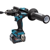 Makita 40 V Max Klopboor-/schroefmachine XGT HP001GD201 klopboorschroevendraaier Blauw/zwart, Mbox, oplader en 2 accu's (2,5 Ah) inbegrepen