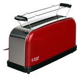 Russell Hobbs Colours Plus+ Flame Red Long Slot Broodrooster 21391-56 Rood/roestvrij staal