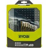 Ryobi 69-delige Accesoire set RAK69MIX boor- en bitset Groen/zwart