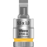 Wera 8700 A FL Zyklop sleufschroeven bitdop 1,2x6,5x28mm dopsleutel Chroom, met 1/4"-aandrijving