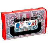 fischer FIXtainer - Boren en pluggen Lichtgrijs/rood