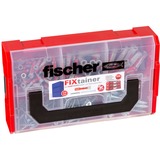 fischer FIXtainer - DUOPOWER met schroeven plug Lichtgrijs/rood, 210 delig