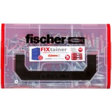 fischer FIXtainer - DUOPOWER met schroeven plug Lichtgrijs/rood, 210 delig