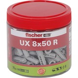 fischer Universeelplug UX 8 x 50 R met rand, bus Lichtgrijs, 75 stuks