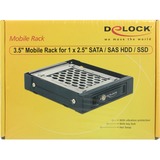DeLOCK 3.5" wisselframe voor 1x 2.5" SATA / SAS HDD / SSD Zwart