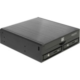 DeLOCK 5.25" mobiele rack voor 1x 5.25" Slim Drive + 2x 2.5" SATA HDD / SSD inbouwframe Zwart