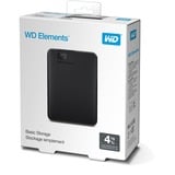 WD Elements Portable, 4 TB externe harde schijf Zwart, WDBU6Y0040BBK-WESN, Micro-USB-B 3.2 (5 Gbit/s)