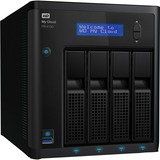 WD My Cloud Pro PR4100, 8 TB nas Zwart, WDBNFA0080KBK, 2x LAN, USB 3.0