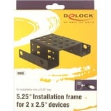 DeLOCK Inbouwframe 2x 2.5" naar 5.2" Zwart