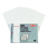 Herlitz Systeemkaarten Wit, 100 stuks, Gelijnd