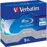 Verbatim BD-R 50 GB blu-ray media 6x, 5 Stuks, Retail