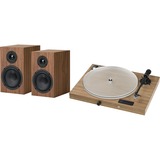 Pro-Ject Juke Box S2 Stereo Set platenspeler bruin/houtkleur, Platenspeler + speaker set, Bluetooth
