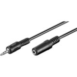 goobay 3.5 mm male naar 3.5 mm female verlengkabel Zwart, 2 meter