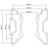 goobay VESA adapter voor tv muurbevestiging Zwart