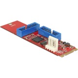 DeLOCK Converter M.2 Key B+M male > 2 x USB 3.0 Pin Header 62843