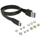 DeLOCK Converter SuperSpeed USB 10 Gbps (USB 3.1 Gen 2) met USB Type-C female > 1 x SATA / 1 x M.2 Key B / 1 x mSATA 