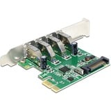 DeLOCK PCIe x1 naar 4x externe USB-A 3.2 Gen 1 interface kaart 