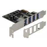 DeLOCK USB 3.0 PCIe Express-kaart met 4 x externe Type-A adapter 