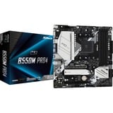 ASRock B550M PRO4 socket AM4 moederbord RAID, Gb-LAN, Sound, µATX