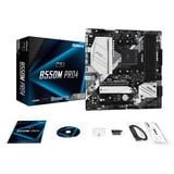 ASRock B550M PRO4 socket AM4 moederbord RAID, Gb-LAN, Sound, µATX