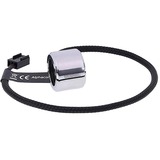 Alphacool Aurora HardTube LED Ring 16mm Chrome - Wit ledstrip Chroom