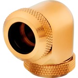 Corsair Hydro X Series XF Hardline 90° 12mm OD verbinding Goud, 2 stuks