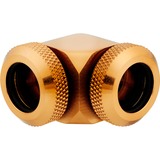 Corsair Hydro X Series XF Hardline 90° 12mm OD verbinding Goud, 2 stuks