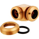 Corsair Hydro X Series XF Hardline 90° 12mm OD verbinding Goud, 2 stuks