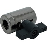 EKWB EK-AF Ball Valve (10mm) G1/4 - Black Nickel ventiel Zilver/zwart