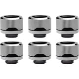 EKWB EK-Quantum Torque 6-Pack HDC 14 - Nickel Black verbinding Zilver/zwart