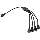 EKWB EK RGB 4-Way Splitter Cable splitterkabel Zwart