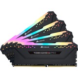 Corsair 128 GB DDR4-3000 Quad-Kit werkgeheugen Zwart, CMW128GX4M4D3000C16, Vengeance RGB PRO, XMP 2.0