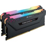 Corsair 64 GB DDR4-3200 Kit werkgeheugen Zwart, CMW64GX4M2E3200C16, Vengeance RGB PRO, XMP