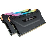 Corsair 64 GB DDR4-3600 Kit werkgeheugen Zwart, CMW64GX4M2D3600C18, Vengeance RGB PRO, XMP