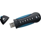 Corsair Flash Padlock 3 64GB Secure USB 3.0 Flash Drive usb-stick Zwart/blauw, CMFPLA3B-64GB