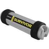 Corsair Flash Survivor 128 GB usb-stick Zilver/zwart, CMFSV3B-128GB