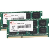 G.Skill 8 GB DDR3-1066 Kit laptopgeheugen F3-8500CL7D-8GBSQ, Lite retail