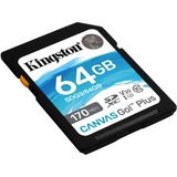 Kingston Canvas Go! Plus SDXC 64 GB geheugenkaart Zwart, UHS-I U3, Class 10, V30