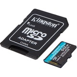 Kingston Canvas Go! Plus microSDXC 512 GB geheugenkaart Zwart, Incl. adapter, Class 10, UHS-I U3, V30, A2