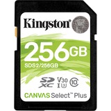 Kingston Canvas Select Plus 256 GB SDXC geheugenkaart Zwart, SDS2/256GB, Class 10 UHS-I U3