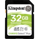 Kingston Canvas Select Plus 32 GB SDHC geheugenkaart Zwart, UHS-I (U3), Class 10