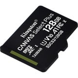 Kingston Canvas Select Plus microSD Card 128 GB geheugenkaart Zwart, SDCS2/128GBSP, Class 10 UHS-I A1