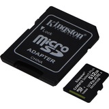 Kingston Canvas Select Plus microSD Card 512 GB geheugenkaart Zwart, SDCS2/512GB, Class 10 UHS-I A1, Incl. Adapter