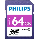 Philips 64 GB SDXC geheugenkaart Paars, Class 10, UHS-I (U1)