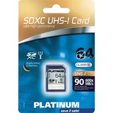 Platinum SDXC UHS-I 64GB geheugenkaart 177218, Class10