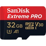 SanDisk Extreme PRO microSDHC 32 GB geheugenkaart UHS-I U3, Class 10, V30, A1, Incl. SD Adapter