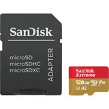 SanDisk Extreme microSDXC, 128 GB geheugenkaart UHS-I U3, C10, V30 , A2