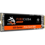 Seagate FireCuda 520 2 TB SSD ZP2000GM3A002, PCIe Gen 4 x4, M.2 2280, NVMe 1.3, 3D TLC NAND