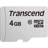 Transcend microSD 4GB Cl10SDXC/SDHC 300S       TRC geheugenkaart Zilver