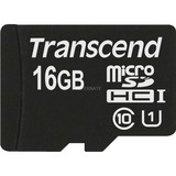 Transcend microSD Card UHS-I Premium 16 GB geheugenkaart Zwart, Class 10